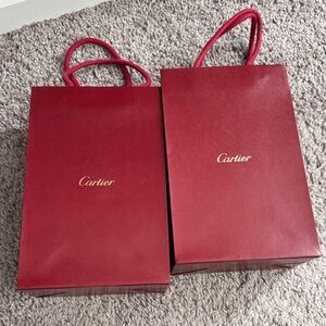 Cartier Paper Bags Deep Red Luxury Bag